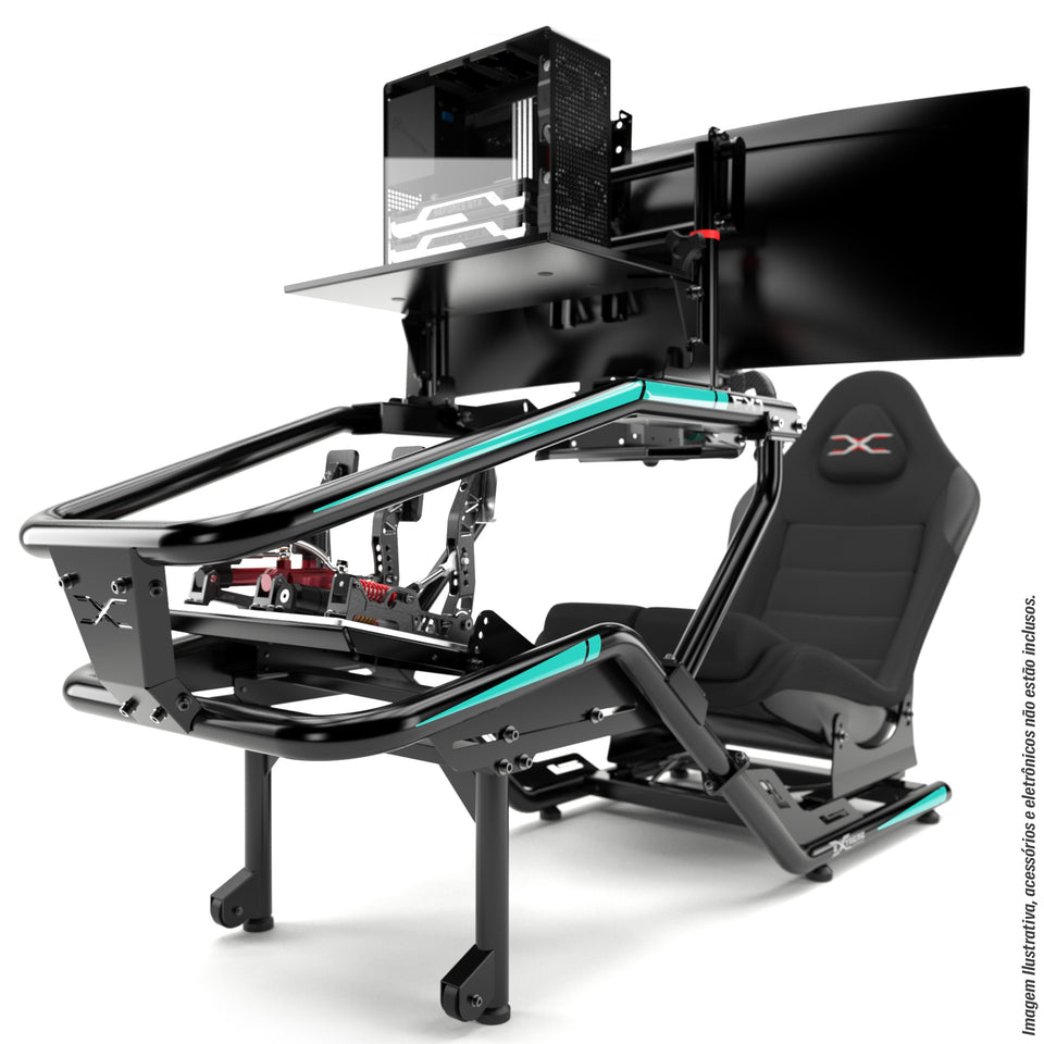 Cockpit Formula FX1 Preto e Verde Completo