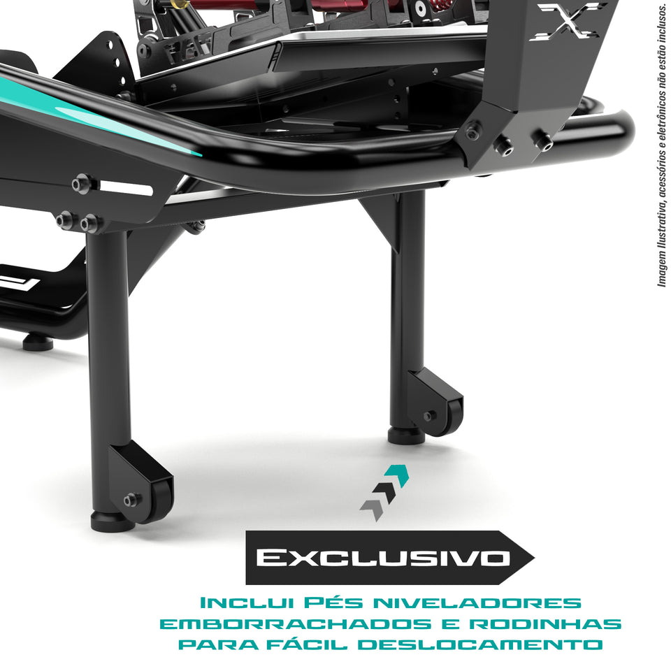 Cockpit Formula FX1 Preto e Verde Completo
