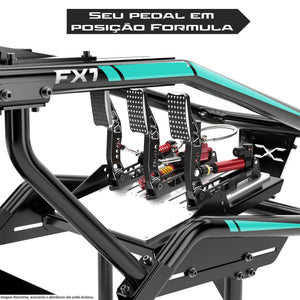Cockpit Formula FX1 Preto e Verde Completo