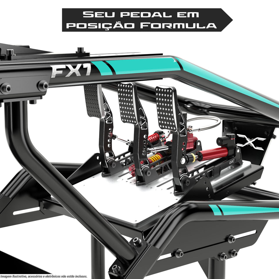 Cockpit Formula FX1 Preto e Verde Completo