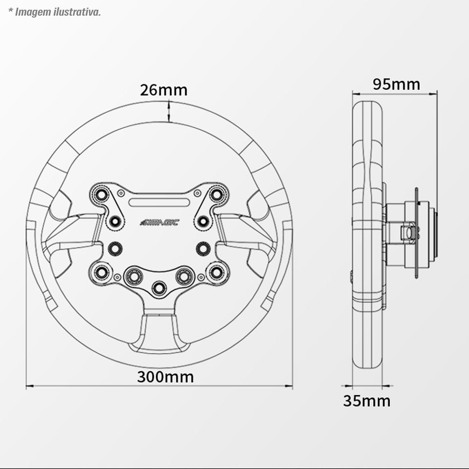 GTS Couro Aro Sport Add-on Simagic