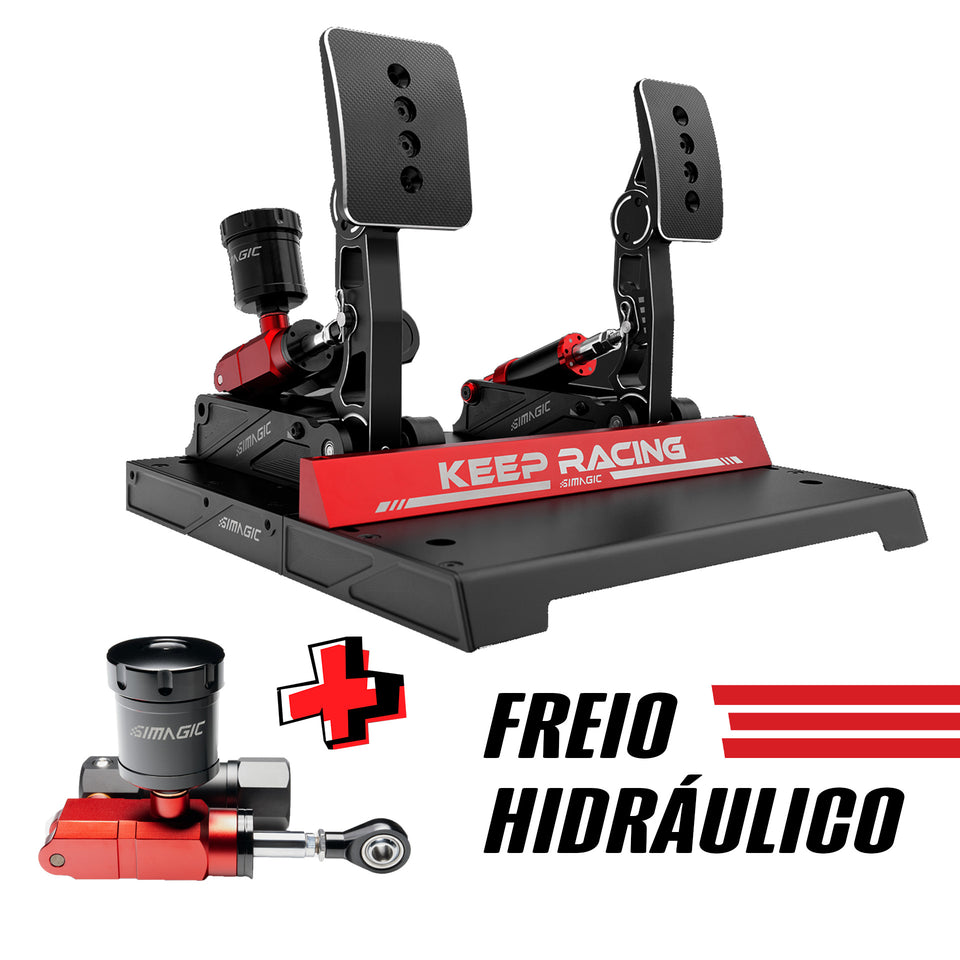 Pedaleira P1000-FRS Dual Pedal Freio Hidráulico Simagic