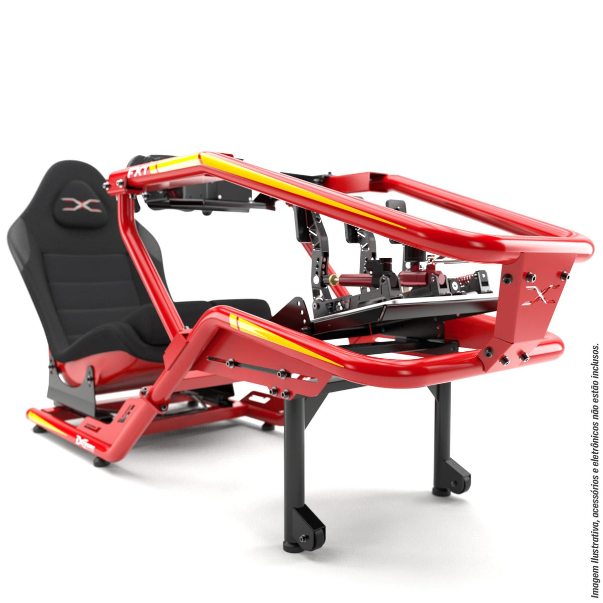 Cockpit Formula FX1 Vermelho e Amarelo