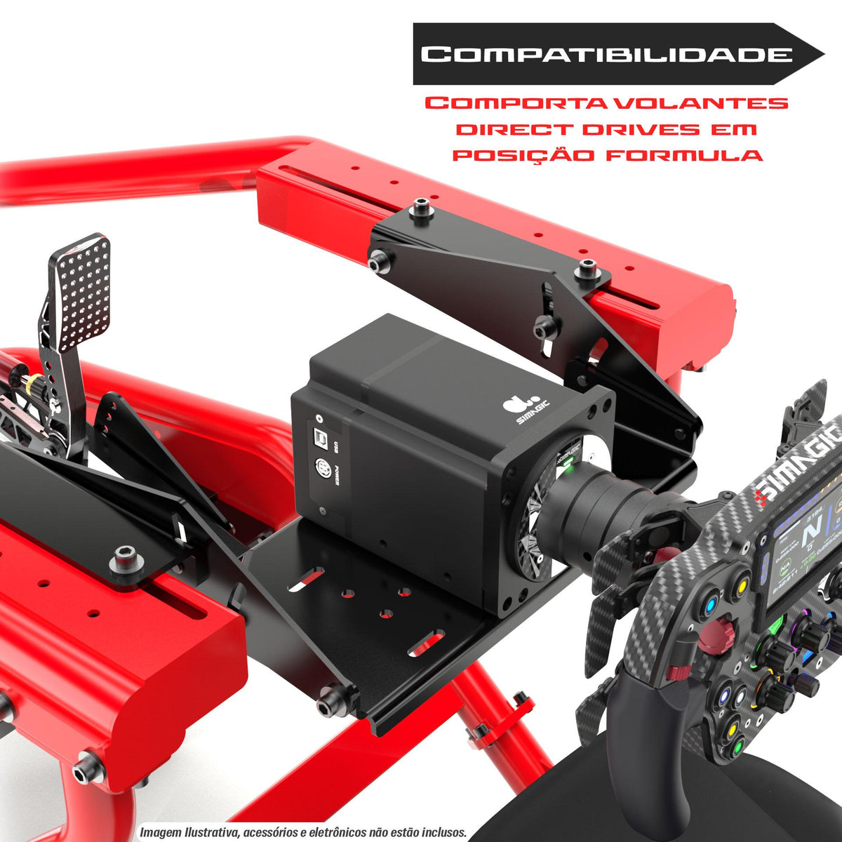 Cockpit Formula FX1 Vermelho e Amarelo