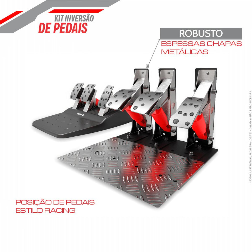 Kit Pedais Invertidos Para Logitech G25/G27/G29/G920
