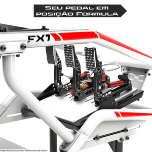 Cockpit Formula FX1 Branco e Vermelho