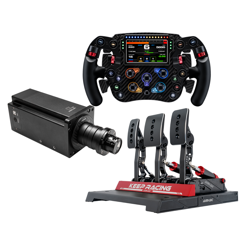 Bundle Simagic Alpha Ultimate 23 Nm + FX Pro + P1000 Tri Pedal