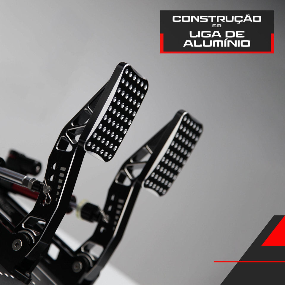 Pedaleira P2000-S100RF Dual Pedal Hidráulico Simagic