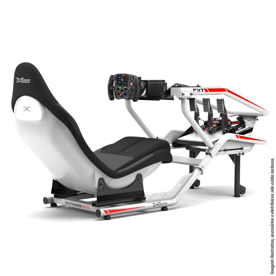 Cockpit Formula FX1 Branco e Vermelho