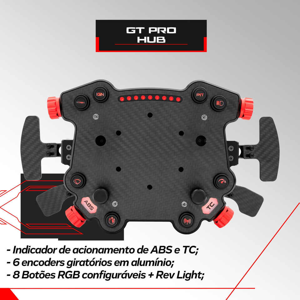 GTPRO D-Shape Couro - Volante Sport Add-on Simagic