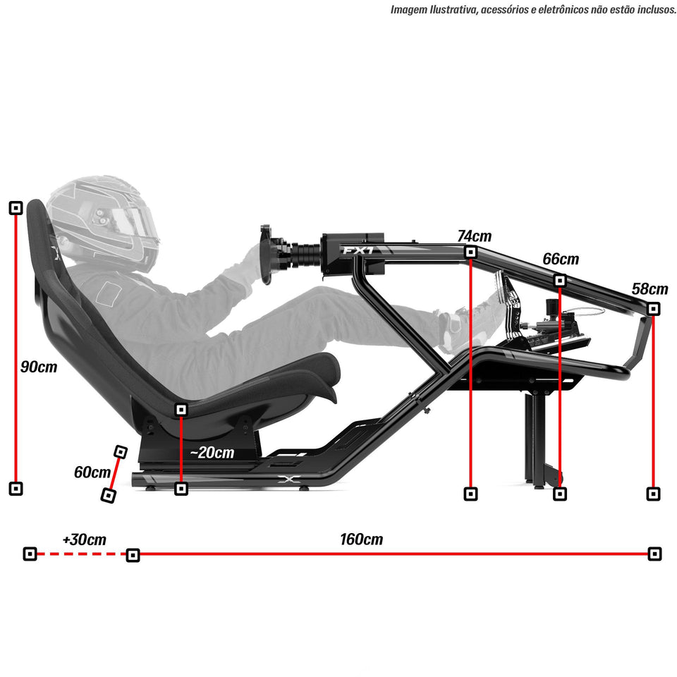 Cockpit Formula FX1 Preto e Vermelho