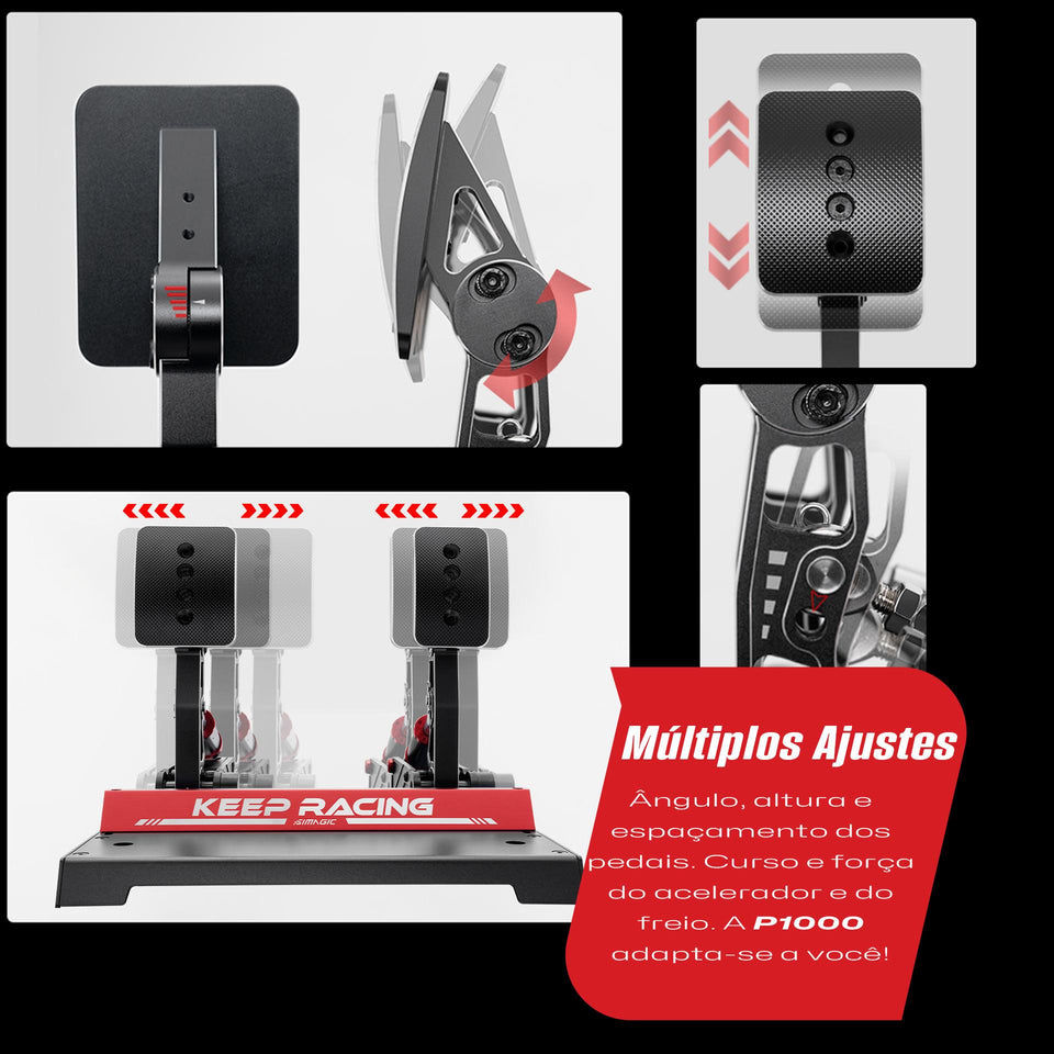 Pedaleira P1000-F Dual Pedal Simagic