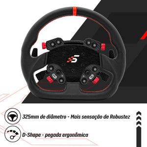GTPRO D-Shape Couro - Volante Sport Add-on Simagic