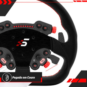 GTPRO D-Shape Couro - Volante Sport Add-on Simagic