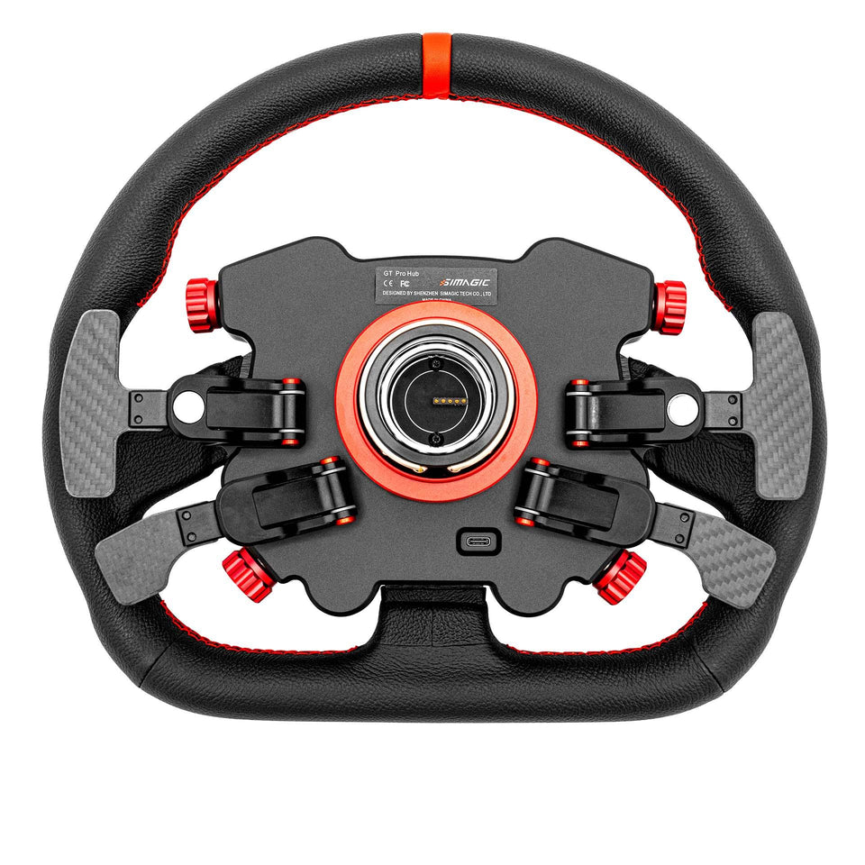 GTPRO D-Shape Couro - Volante Sport Add-on Simagic