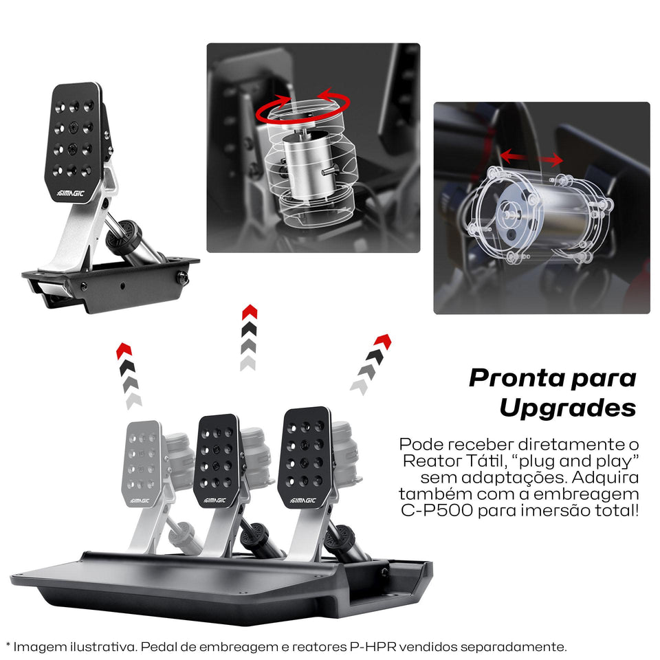 P500 Dual Pedal - Célula de Carga 100Kg - Simagic
