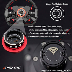 GTPRO D-Shape Couro - Volante Sport Add-on Simagic