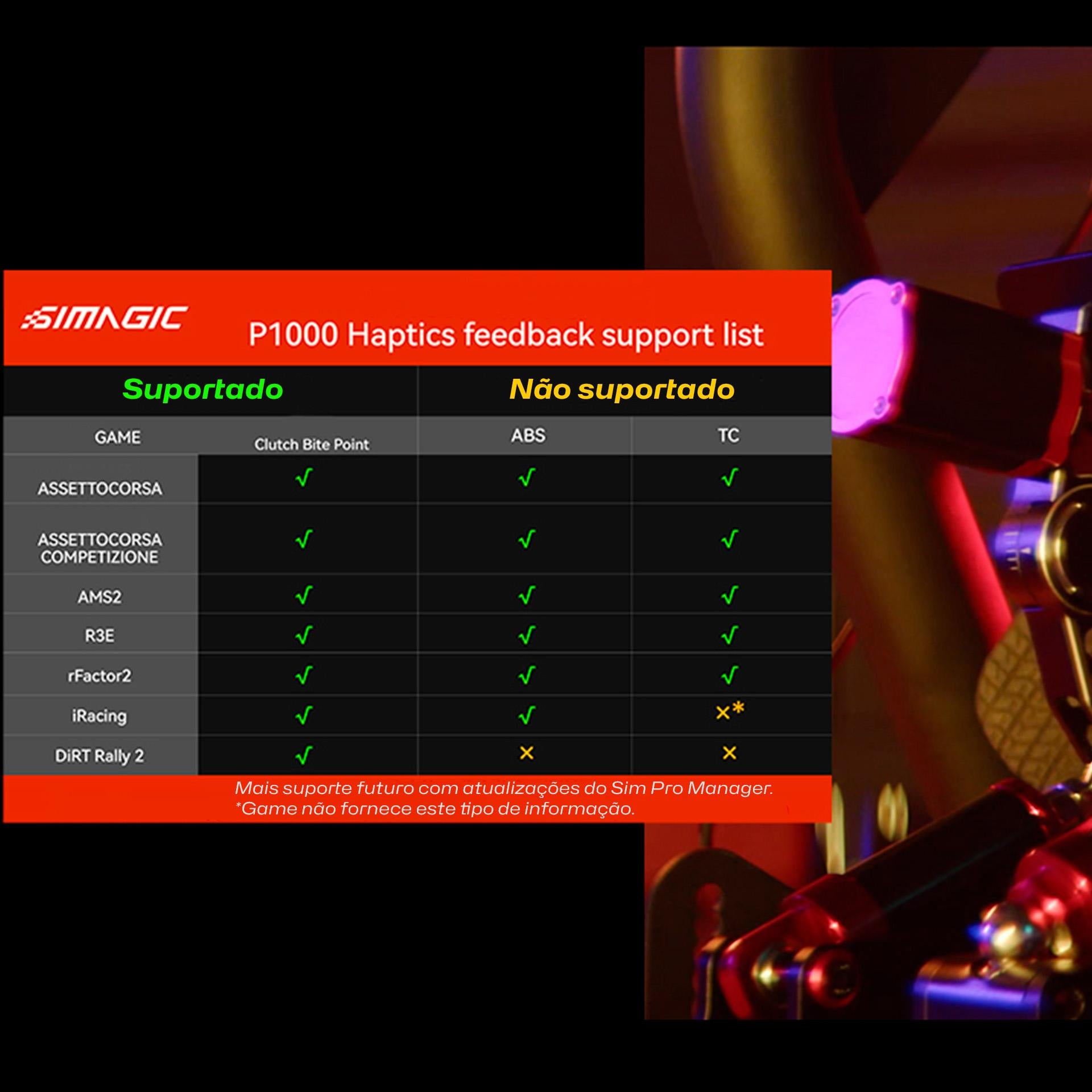 Feedback Tátil para Pedal P1000 Simagic P-HPR – Extreme SimRacing