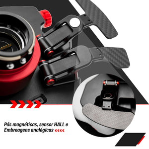 GTPRO D-Shape Couro - Volante Sport Add-on Simagic