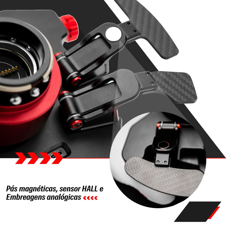 GTPRO D-Shape Couro - Volante Sport Add-on Simagic