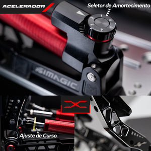 Pedaleira P2000-S100RF Dual Pedal Hidráulico Simagic