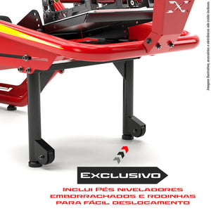 Cockpit Formula FX1 Vermelho e Amarelo