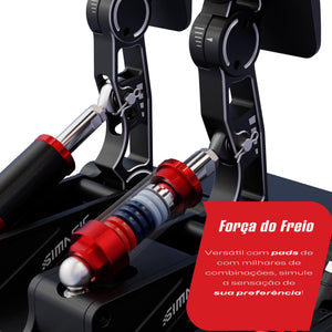 Pedaleira P1000-F Dual Pedal Simagic