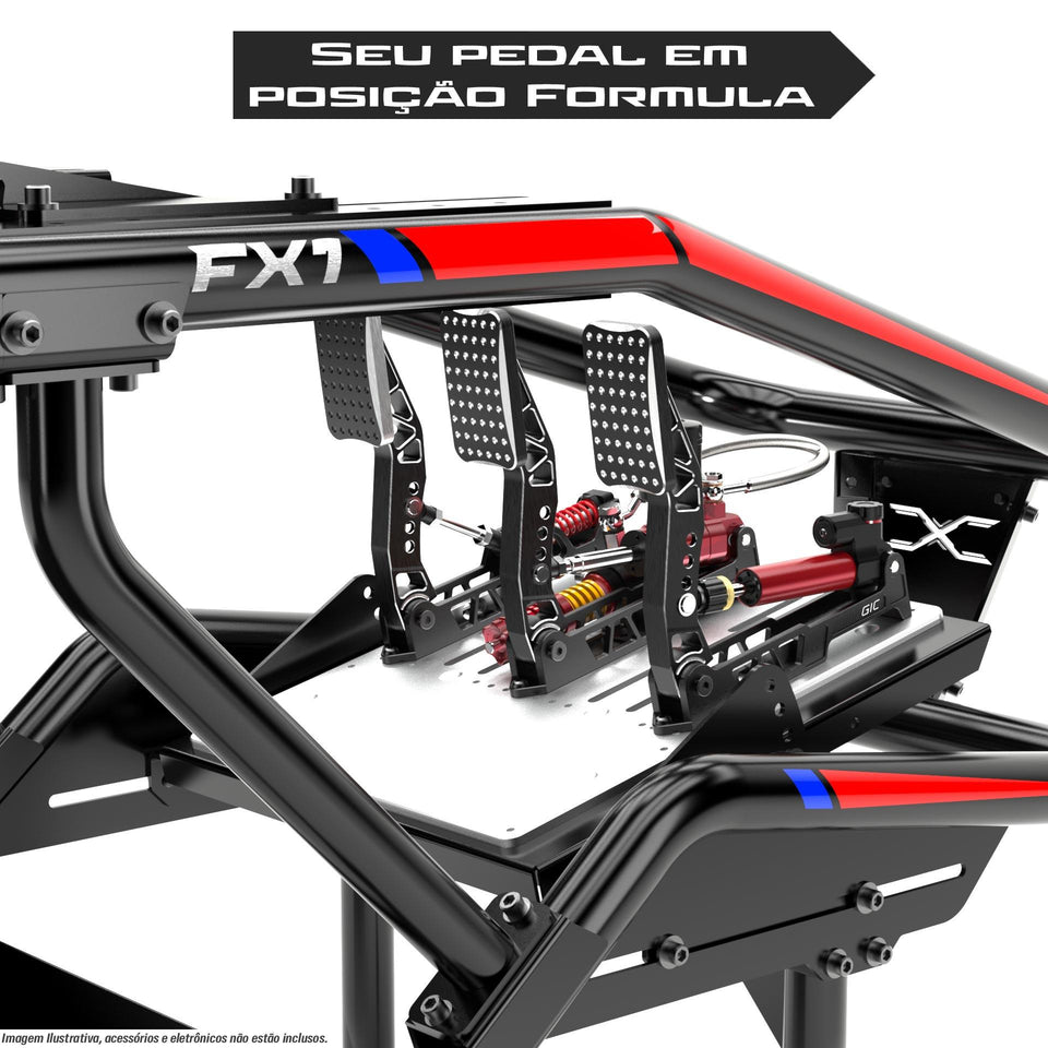 Cockpit Formula FX1 Preto e Vermelho
