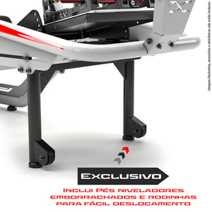 Cockpit Formula FX1 Branco e Vermelho