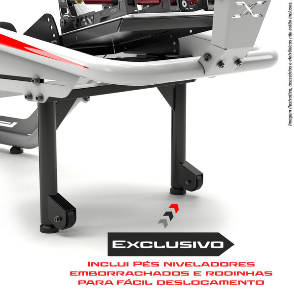 Cockpit Formula FX1 Branco e Vermelho